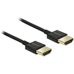 Delock Slim Premium HDMI-kabel med Ethernet 2m Sort